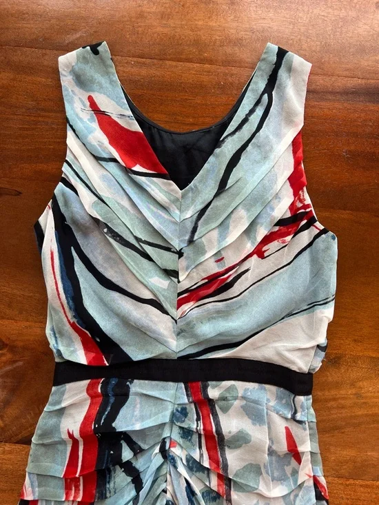 Diane von Furstenberg Womens Sleeveless Sheath Silk Dress Size 2 - Picture 7 of 13